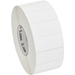 Zebra 8000T Thermal Label - 3" Width x 3" Length - Square - Thermal Transfer - Silver - Polyester - 100 / Roll - 1 / Pack