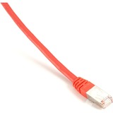 Black Box SlimLine Cat.6 (F/UTP) Patch Network Cable - 10 ft Category 6 Network Cable for Network Device - First End: 1 x RJ-45 Network - Male - Second End: 1 x RJ-45 Network - Male - 1 Gbit/s - Patch Cable - Shielding - Gold Plated Contact - CMP - 24 AWG - Red - TAA Compliant