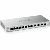 Zyxel 12-Port Multi-Gigabit Ethernet Web Managed Switch | 3 x 10G | 1 x 10G SFP+ Fiber | 8 x GbE Ports | Plug & Play | Desktop or Wall-Mount | Ethernet Splitter | Lifetime Warranty | XGS1250-12