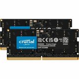 Crucial RAM Module - For Notebook, Computer, Motherboard - 48 GB (2 x 24GB) - DDR5-5600/PC5-44800 DDR5 SDRAM - 5600 MHz - CL46 - 1.10 V - On-die ECC - Unbuffered - 262-pin - SoDIMM