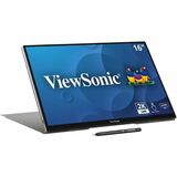 ViewSonic TD1656-2K 16 Inch WQXGA 1600p IPS Touchscreen Portable Monitor with 2 Way Powered 65W USB C, and Built-in Stand with Smart Cover