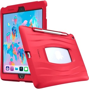 UZBL AirWave Case for iPad 10.2" (9th Gen & 8th Gen & 7th Gen) - For Apple iPad (9th Generation), iPad (8th Generation), iPad (7th Generation) Tablet - Wave Pattern - Red - Smooth - Shock Absorbing, Drop Resistant - Silicone - 10.2" Maximum Screen Size Supported - Rugged