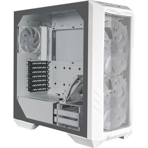 Cooler Master HAF 500 Computer Case - Mid-tower - White - Steel, Mesh, Plastic, Tempered Glass - 4 x Bay - 0 - ATX, Micro ATX, ITX, SSI CEB, EATX Motherboard Supported - 8 x Fan(s) Supported - 0 x External 5.25" Bay - 0 x Internal 5.25" Bay - 2 x Internal 2.5" Bay - 2 x Internal 2.5"/3.5" Bay(s) - 7x Slot(s) - 3 x USB(s) - 1 x Audio In - 1 x Audio Out