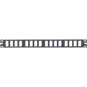 Panduit Modular Patch Panel - 32 Port(s) - 1U High - Black - 19"/23" Wide - Rail Mountable