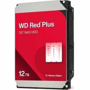 WD Red Plus WD120EFGX 12 TB Hard Drive - 3.5" Internal - SATA (SATA/600) - Conventional Magnetic Recording (CMR) Method - NAS, Desktop PC Device Supported - 7200rpm - 180 TB TBW - 20 Pack