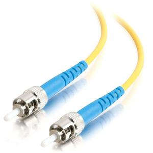 C2G-20m ST-ST 9/125 OS1 Simplex Singlemode Fiber Optic Cable (Plenum-Rated) - Yellow