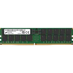 Micron 64GB DDR5 SDRAM Memory Module - For Server, Workstation - 64 GB (1 x 64GB) - DDR5-4800/PC5-38400 DDR5 SDRAM - 4800 MHz Dual-rank Memory - CL40 - 1.10 V - ECC/Parity - Registered - 288-pin - DIMM - 3 Year Warranty