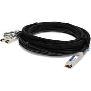 AddOn Dell® DAC-QSFP-4SFP-10G-0.5M Compatible TAA Compliant 40GBase-CU QSFP+ to 4xSFP+ Direct Attach Cable (Passive Twinax, 50cm)