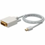 AddOn 3ft Mini-DisplayPort Male to DVI-D Single Link (18+1 pin) Male White Cable For Resolution Up to 1920x1200 (WUXGA)