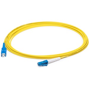 AddOn 98m SC to LC Yellow OS2 Simplex OFNR (Riser-Rated) SMF Fiber Patch Cable