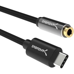 Sabrent USB Type-C to 3.5mm Audio Jack Active Adapter 20" Cable