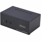 StarTech.com 2-Port Dual-Monitor DisplayPort and HDMI KVM Switch, 4K 60Hz, 2-Port USB 5Gbps Hub, 2x USB HID Ports, Hotkeys, TAA Compliant