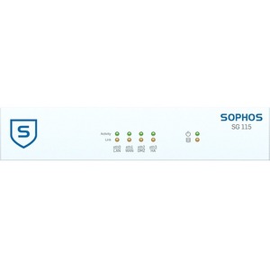 Sophos SG 115 Network Security/Firewall Appliance - 4 Port - 1000Base-T - Gigabit Ethernet - 4 x RJ-45 - 1U - Desktop, Rack-mountable