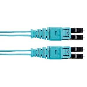 Panduit Fiber Optic Duplex Patch Network Cable - 52.49 ft Fiber Optic Network Cable for Network Device - First End: 2 x LC Network - Male - Second End: 2 x LC Network - Male - Patch Cable - Aqua - 1