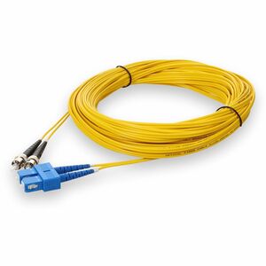 AddOn 48m ST to SC Yellow OS2 Duplex OFNR (Riser-Rated) SMF Fiber Patch Cable