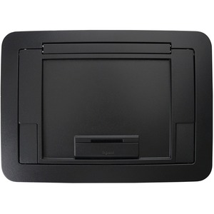 Wiremold Evolution Series EFB45 Floor Box Flush Style Cover with Solid Lid TR - Floor Box Cover - Black Powder Coat - 13.88" Length - Die-cast Aluminum