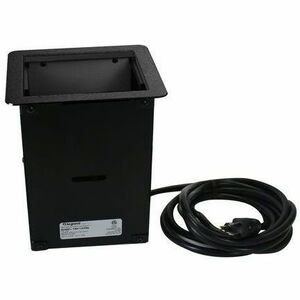 Wiremold InteGreat Series AV Table Box with USB - 15 A Tabletop - Black - Aluminum