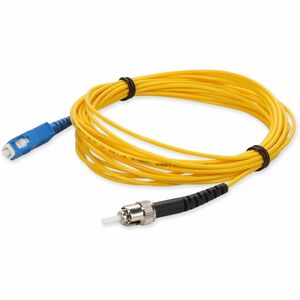 AddOn 1m ST to SC Yellow OS2 Simplex OFNR (Riser-Rated) SMF Fiber Patch Cable
