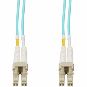 AddOn 2m LC to LC Aqua OS2 Duplex OFNR (Riser-Rated) SMF Fiber Patch Cable