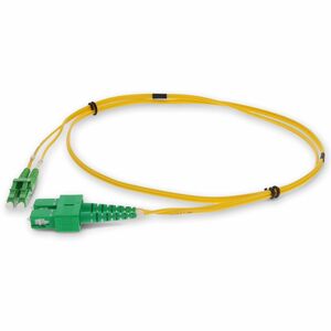 AddOn 2m ASC to ALC Yellow OS2 Duplex OFNR (Riser-Rated) SMF Fiber Patch Cable