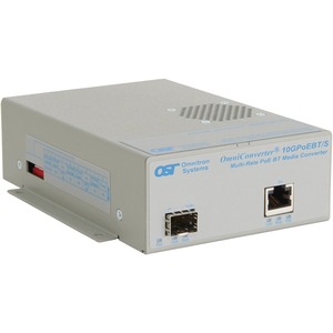 Omnitron Systems OmniConverter 10GPoEBT/S 9194-0-11-9 Transceiver/Media Converter