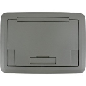 Wiremold Evolution Series EFB45 Floor Box Surface Style Cover with Solid Lid TR - Floor Box Cover - Gray Powder Coat - 13.88" Length - Die-cast Aluminum