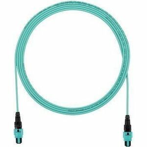 PanNet Interconnect Fiber Optic Network Cable - 25 ft Fiber Optic Network Cable for Network Device - First End: 1 � PanMPO Network - Female - Second End: 1 � PanMPO Network - Female - 400 Gbit/s - OFNP, Plenum - 50/125 &micro;m - Aqua - 1 Pack