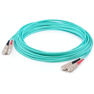 AddOn 72m SC to SC Aqua OM4 Duplex LSZH Fiber Patch Cable