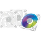 Arctic Cooling Semi-passive 120 mm Case Fan with digital A-RGB | Value Pack - 3 Pack - 4.72" Maximum Fan Diameter - 3 x Fan(s) - 48.80 CFM Maximum Airflow - 2000 rpm - 11 dB Noise - Fluid Dynamic Bearing - 4-Pin-Connector + 4-Pin-Socket - ARGB LED - White - 3 - Case