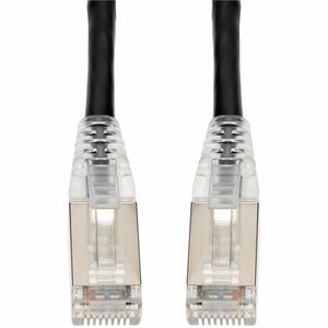 AddOn 35ft Black CAT 6A Shielded PVC Ethernet Cable Snagless Easy Clear Boot RJ-45 M/M