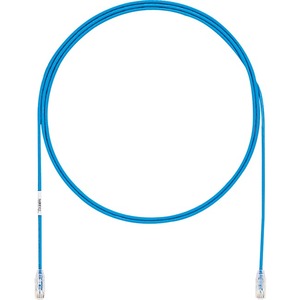 Panduit Cat.6a U/UTP Network Cable - 13 ft Category 6a Network Cable for Network Device - First End: 1 x RJ-45 Network - Second End: 1 x RJ-45 Network - Patch Cable - 28 AWG - Blue