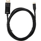 Rocstor Premium 6ft USB-C to DisplayPort Cable M/M- USB Type-C to Displayport Converter Cable - 6ft (1.8m) - Supports up to 4K 60Hz Mac or Windows Compatible- DisplayPort/USB 3.1 Cable for Audio/Video Device, Monitor, Projector, MacBook, Chromebook, HDTV, Tablet - 6 ft - 1 Retail Pack - 1 x USB Type C (3.1) Male - 1 x DisplayPort Male Digital Cable USB-C TO DP 4K - Black