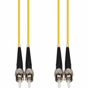 AddOn 80m ST to ST Yellow OS2 Duplex OFNP (Plenum-Rated) SMF Fiber Patch Cable