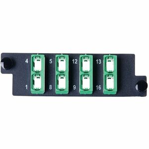 Ortronics HDFP Adapter Panel with 8 MPO Adapters, Opposed Key - Green