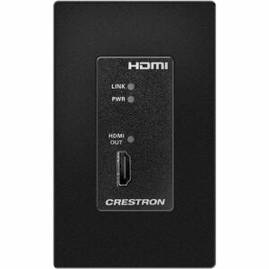 Crestron DM Lite 4K60 4:4:4 Receiver for HDMI Signal Extension over CATx Cable, Wall Plate, Black