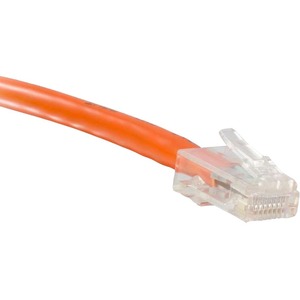 ENET Cat6 Orange 2 Foot Non-Booted (No Boot) (UTP) High-Quality Network Patch Cable RJ45 to RJ45 - 2Ft