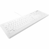 CHERRY AK-C8112 Medical Keyboard - Cable Connectivity - USB Type A Interface - 105 Key(s) - French (Canada) - Silicone - Membrane/Scissor Keyswitch - White