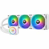 Thermaltake TH360 ARGB Sync Snow Edition AIO Liquid Cooler - 4.72" Maximum Fan Diameter - 3 x Fan(s) - 59.28 CFM Maximum Airflow - 1500 rpm - Liquid Cooler Cooler - 2510-3 Pin, 5 V ARGB header-3 Pin - Compatible Intel Socket: LGA-1700, LGA-1200, H LGA-1156, H2 LGA-1155, H4 LGA-1151, H3 LGA-1150, R4 LGA-2066, R LGA-2011, LGA 2011-v3 - Compatible AMD Socket: FM2, FM1, AM4, AM3+, AM3 PGA-941, AM2+ PGA-940, AM2 PGA-940 - ARGB LED - Processor, Motherboard