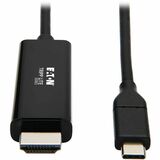 Eaton Tripp Lite Series USB-C to HDMI Adapter Cable (M/M), 4K 60 Hz, 4:4:4, Thunderbolt 3 Compatible, Black, 9 ft. (2.7 m)