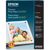 Epson Premium Glossy Photo Paper - Letter - 8 1/2" x 11" - Glossy - Bright White - 25 / Pack