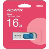 Adata 16GB Classic C008 USB 2.0 Flash Drive - 16 GB - USB 2.0 - Blue
