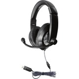 Hamilton Buhl Smart-Trek Headset - Stereo - USB - Wired - 32 Ohm - 50 Hz to 20 kHz - Over-the-head - Binaural - Ear-cup - 5 ft Cable - Omni-directional Microphone - Noise Canceling
