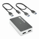 Plugable HDMI Capture Card USB 3.0 and USB-C, Record, Stream and Go Live with DSLR, 1080P 60FPS, HDMI Passthrough for Monitor