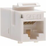 NSI Keystone Coupler Jack - Twisted Pair, CAT6, RJ45 to RJ45, Unshielded, White, 1pc