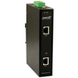 Transition Networks Hardened 1-port Mid-span PoE+ Injector - 24 V DC, 48 V DC Input - 1 x 10/100/1000Base-T Input Port(s) - 1 x 10/100/1000Base-T Output Port(s) - 30 W - DIN Rail/Wall Mountable