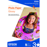 Epson Photographic Papers - 89 Brightness - 96% Opacity - 4" x 6" - 196 g/m&#178; Grammage - Glossy - White - 50 Sheet