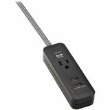 Eaton Tripp Lite Series 1-Outlet Surge Protector with 2 USB Ports (2.1A Shared) - 4 ft. Cord, 5-15P Plug, 450 Joules, Black