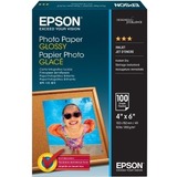Epson Glossy Photo Paper - 4" x 6" - 196 g/m&#178; Grammage - Glossy - White - 100 Sheet