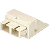 Panduit Fiber Optic Duplex Network Adapter - 2 x SC Network Male - Electric Ivory, Blue - 1