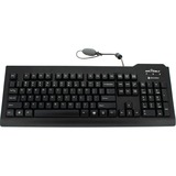 Seal Shield Silver Seal Waterproof Keyboard - Cable Connectivity - USB Interface - 105 Key(s) - Portuguese (Brazilian) - QWERTY Layout - Mac - Membrane Keyswitch - Black